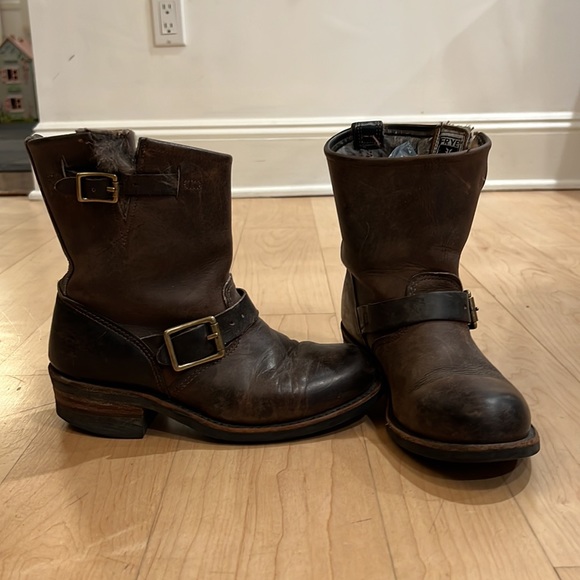 Frye For Coach Fur Lined Engineer Boot, rare find!! - Picture 4 of 6